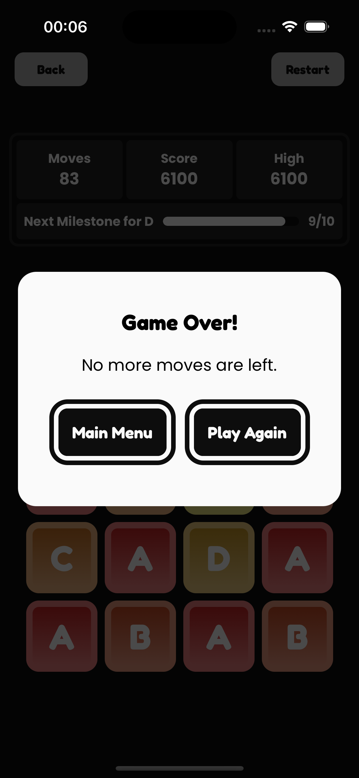 ABZ Game Game Over